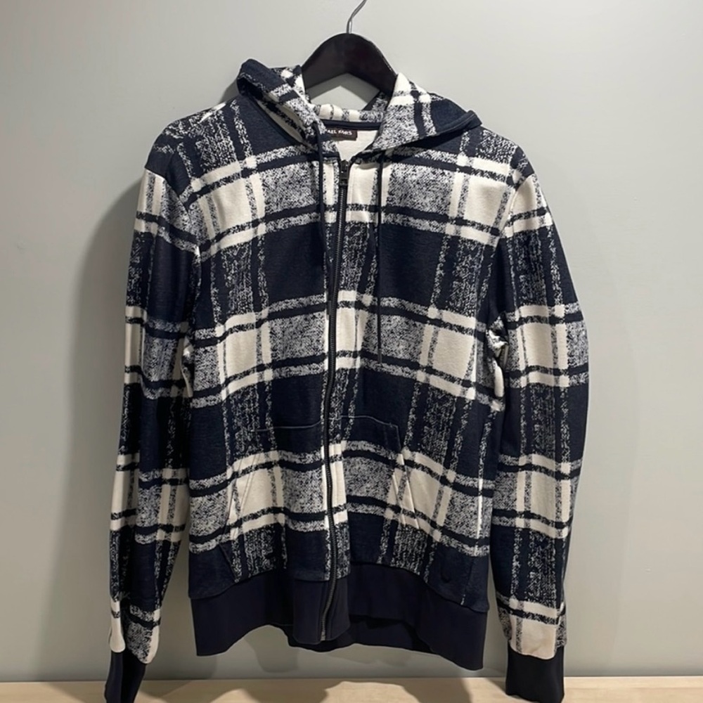 Plaid Michael Kors Zip-Up Hoodie